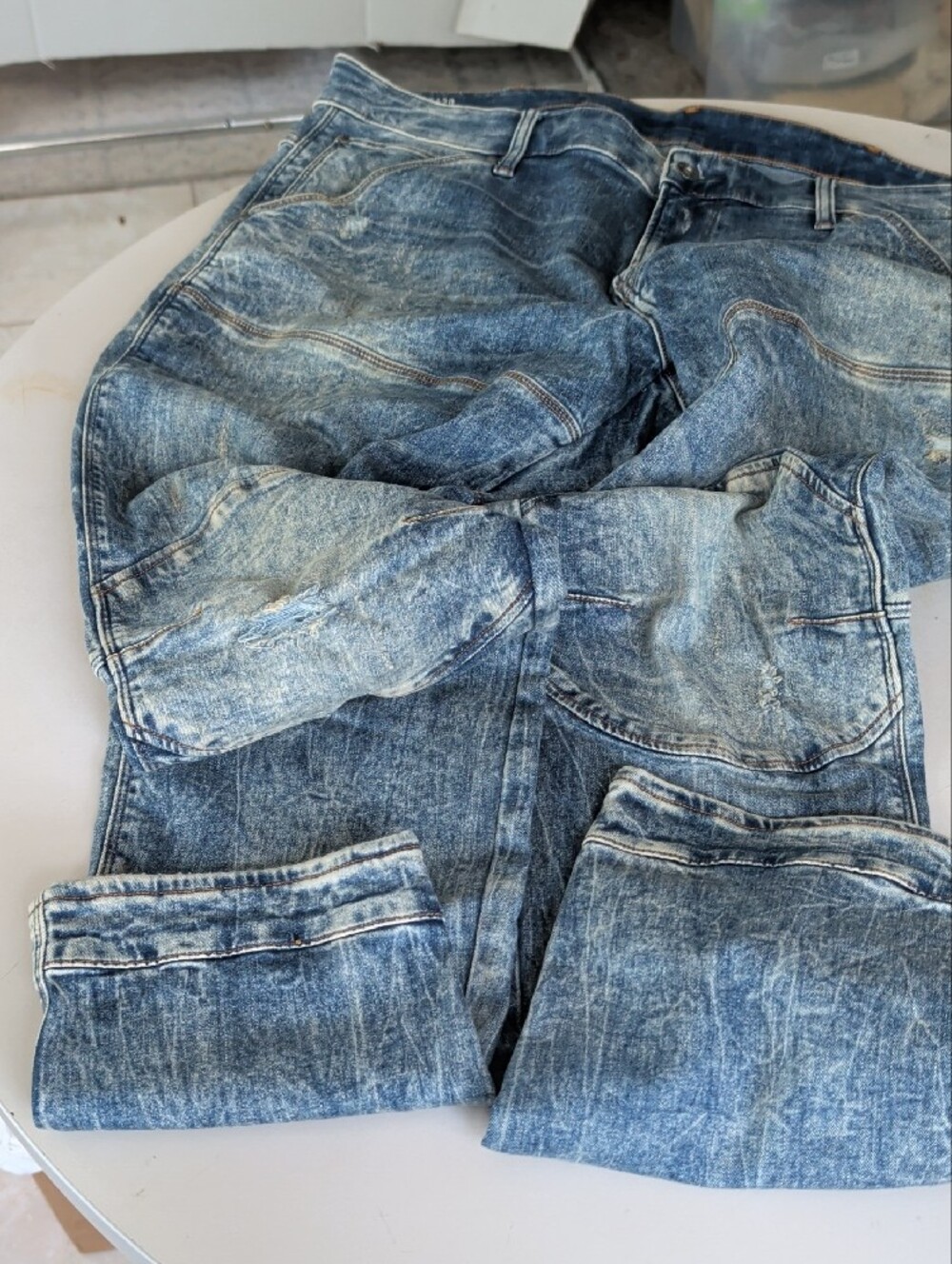 G-Star Raw 5620 3D Skinny  Men's Blue Jeans SZ 38 X 34" Grunge Streetwear - Picture 11 of 13